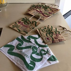 Arbonne Mixed Set of Sturdy Brown Gift Bags (3 Small, 1 Medium, 4 Large)w/Tissue